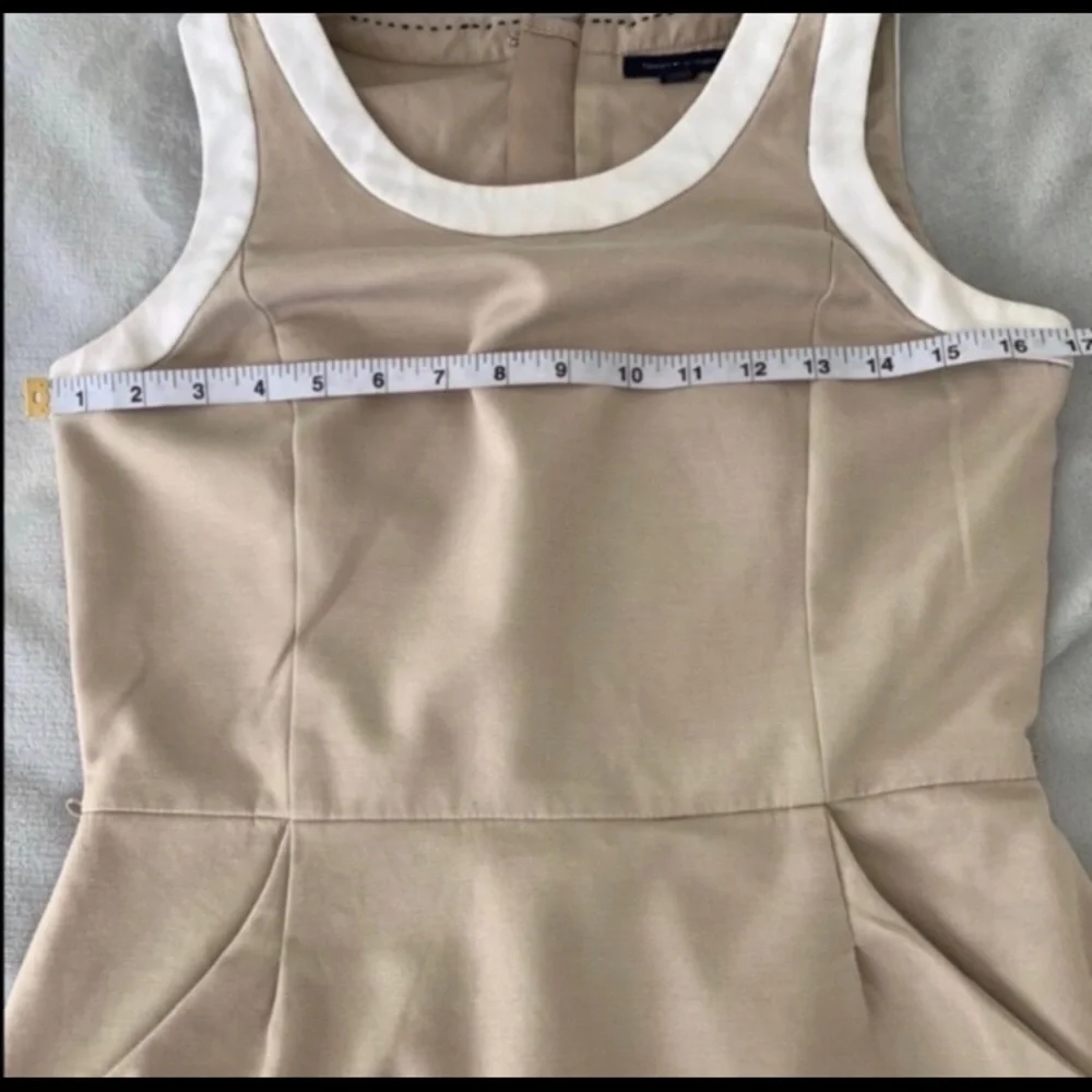 Tommy Hilfiger Sleeveless Tan & Navy Dress - Picture 12 of 12